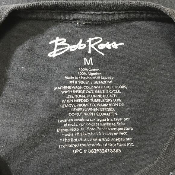 Bob Ross Crew Neck Short Sleeve T-Shirt M - Picture 3 of 3